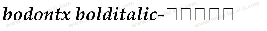 bodontx bolditalic字体转换